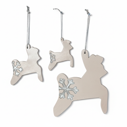 duvar süsü | geyik (beyaz, kristal)