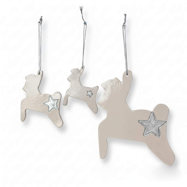 duvar süsü | geyik (beyaz, yıldız)