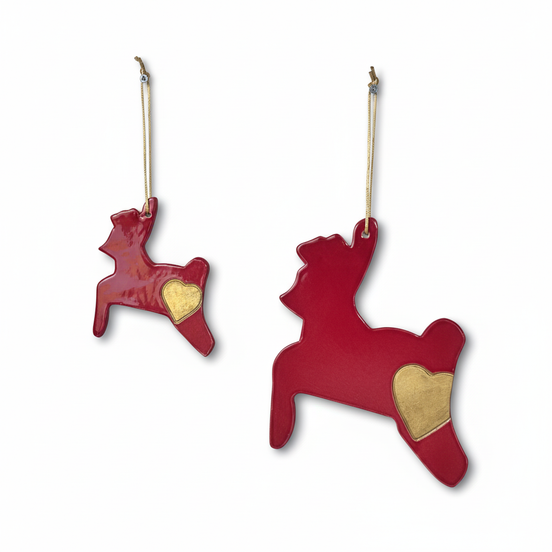 duvar süsü | geyik (kırmızı, kalp)