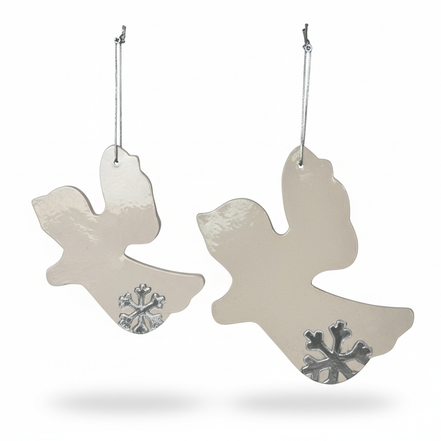 duvar süsü | melek (beyaz, kristal)