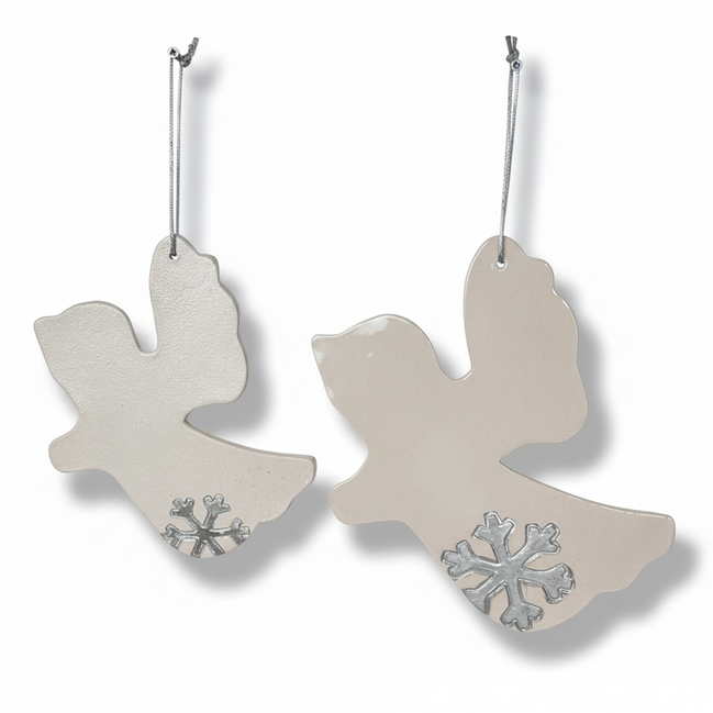 duvar süsü | melek (beyaz, kristal)