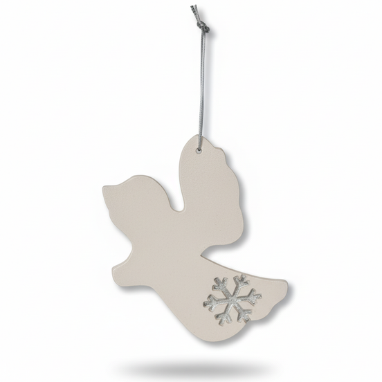 ağaç süsü | melek (beyaz, kristal)