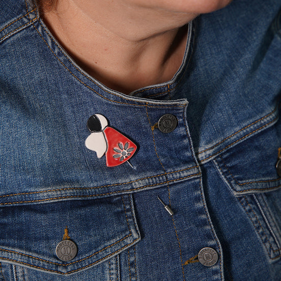 melek broş | kırmızı