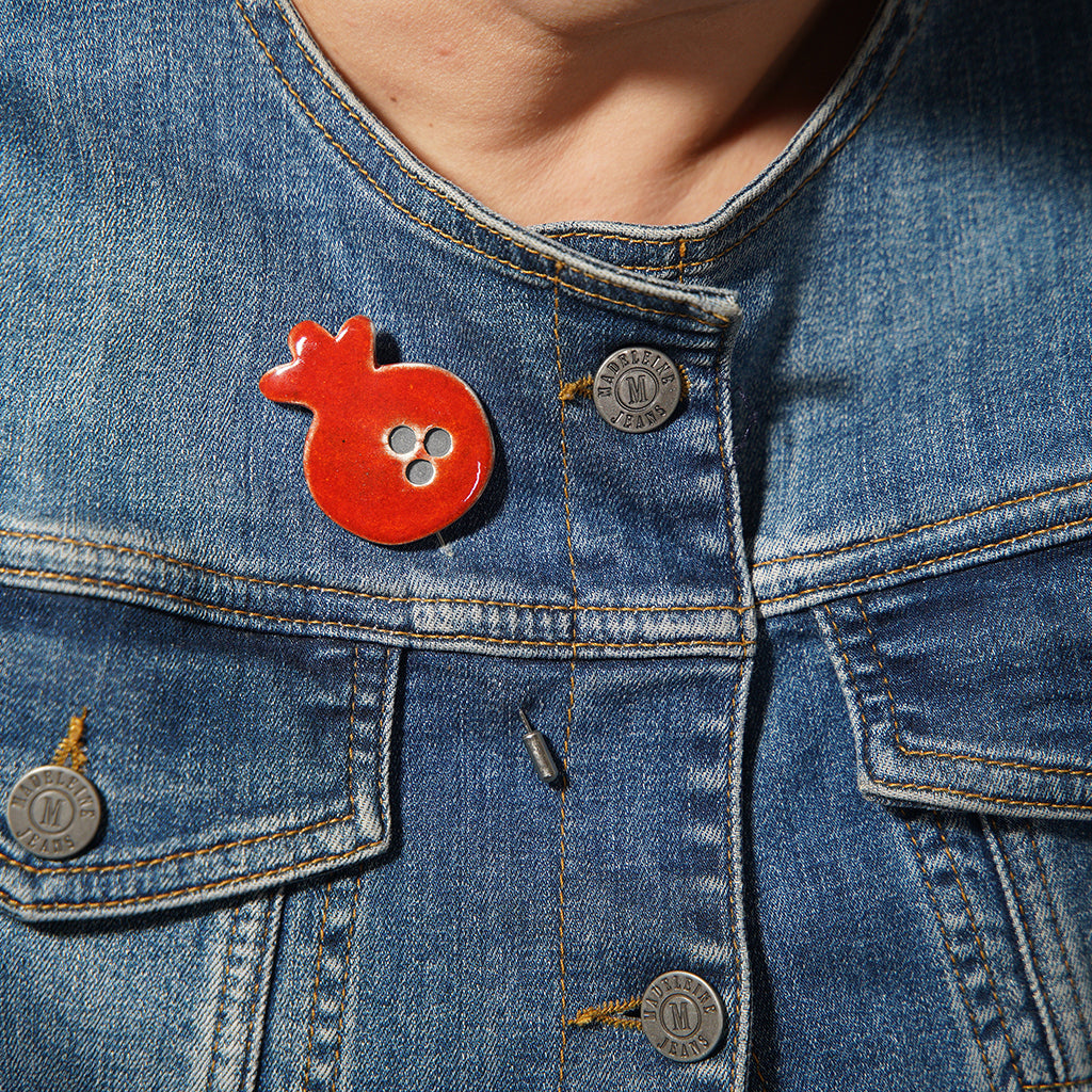 nar broş | alev kırmızı