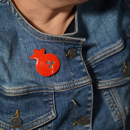 nar broş | alev kırmızı