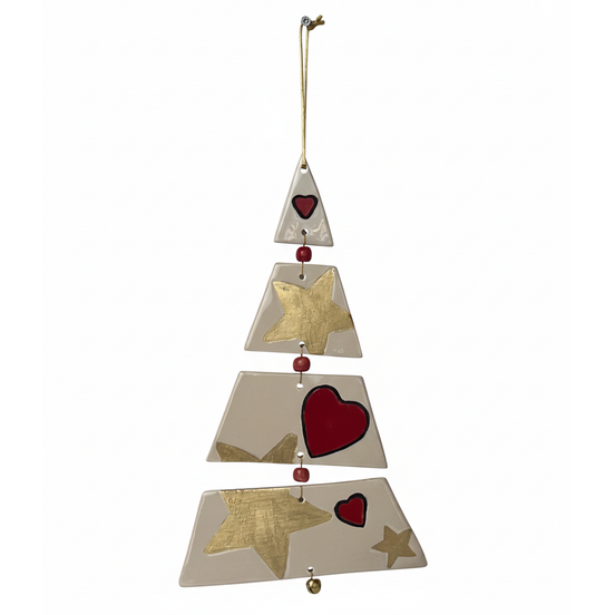 duvar süsü | parçalı ağaç (kalp-yıldız)