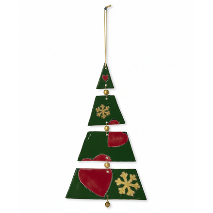 duvar süsü | parçalı ağaç (kar kristali-kalp)