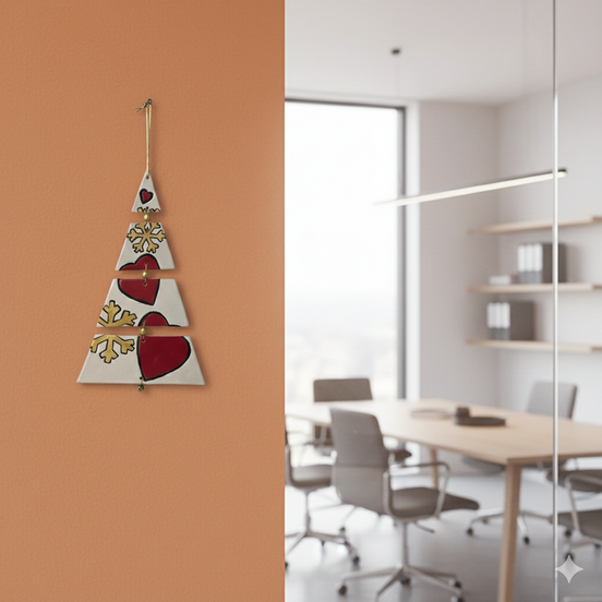 duvar süsü | parçalı ağaç (kalp-kar kristali)