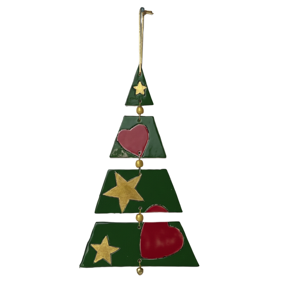 duvar süsü | parçalı ağaç (kalp-yıldız)