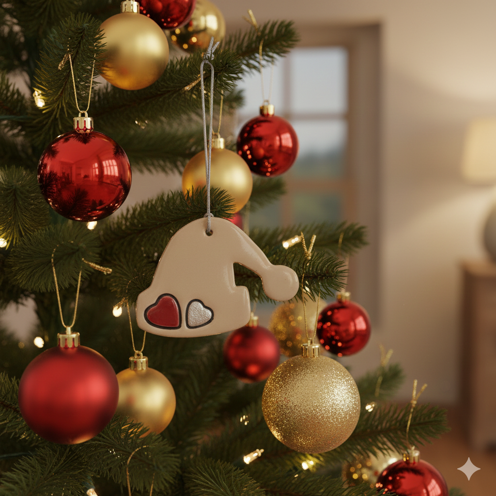 ağaç süsü | şapka (kalp)