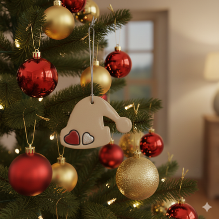 ağaç süsü | şapka (kalp)