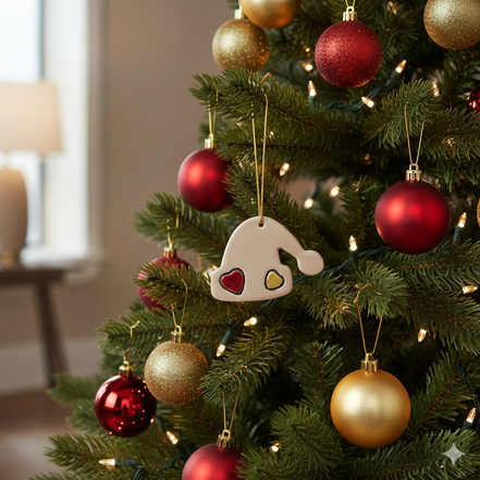 ağaç süsü | şapka (kalp)