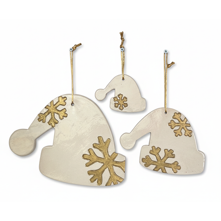 duvar süsü | şapka (beyaz, kristal)