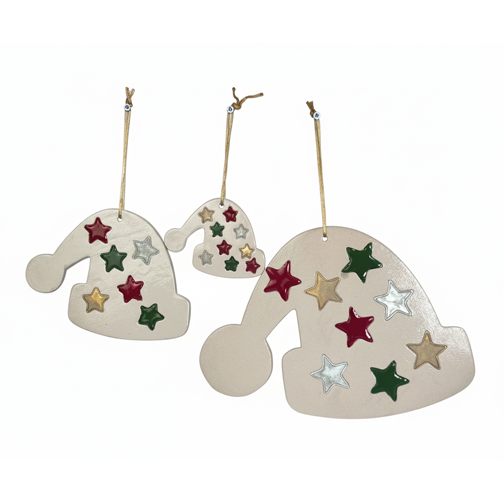 duvar süsü | şapka (beyaz, yıldız)