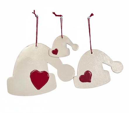 duvar süsü | şapka (beyaz, kalp)