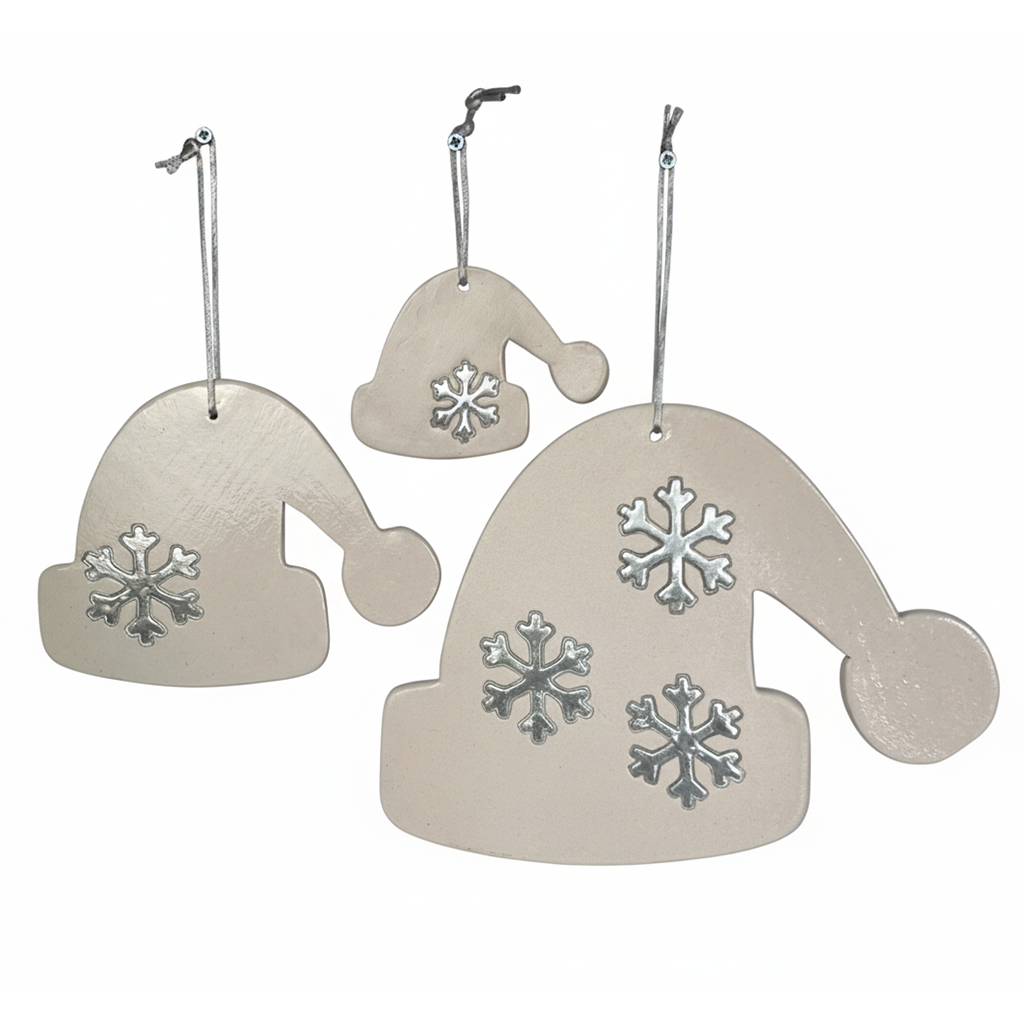 duvar süsü | şapka (beyaz, kristal)