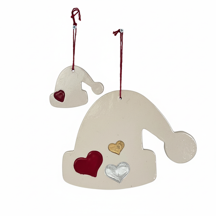 duvar süsü | şapka (beyaz, kalp)