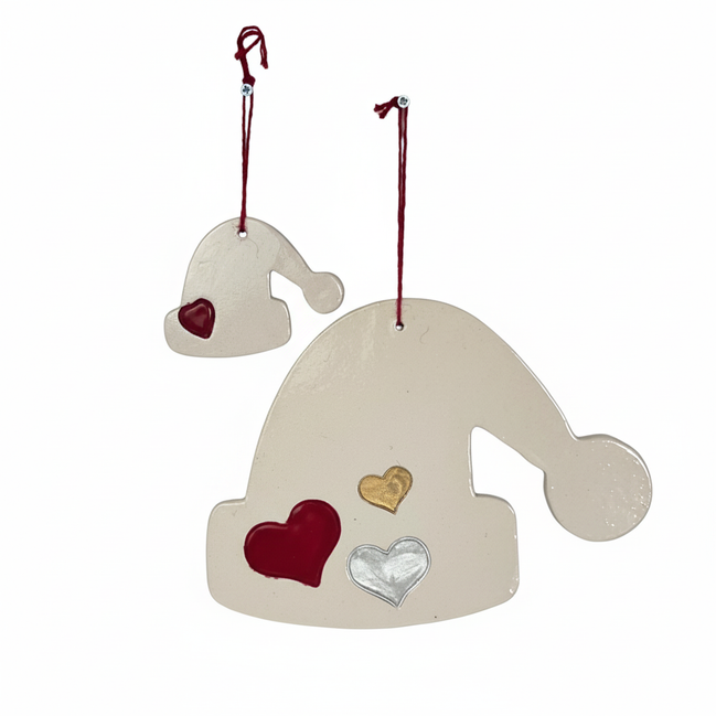 duvar süsü | şapka (beyaz, kalp)