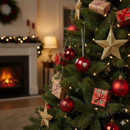 ağaç süsü | top (kalp)