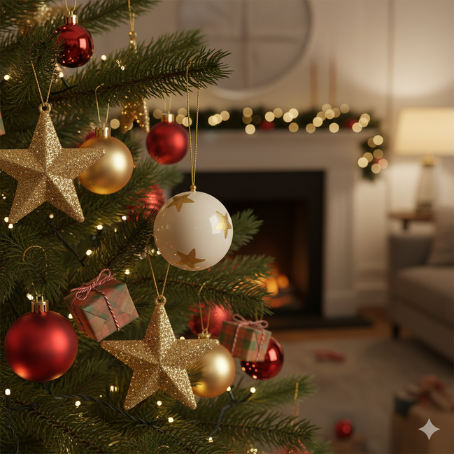 ağaç süsü | top (yıldız)