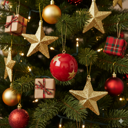 ağaç süsü | top (yıldız)