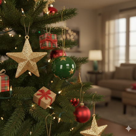 ağaç süsü | top (yıldız)