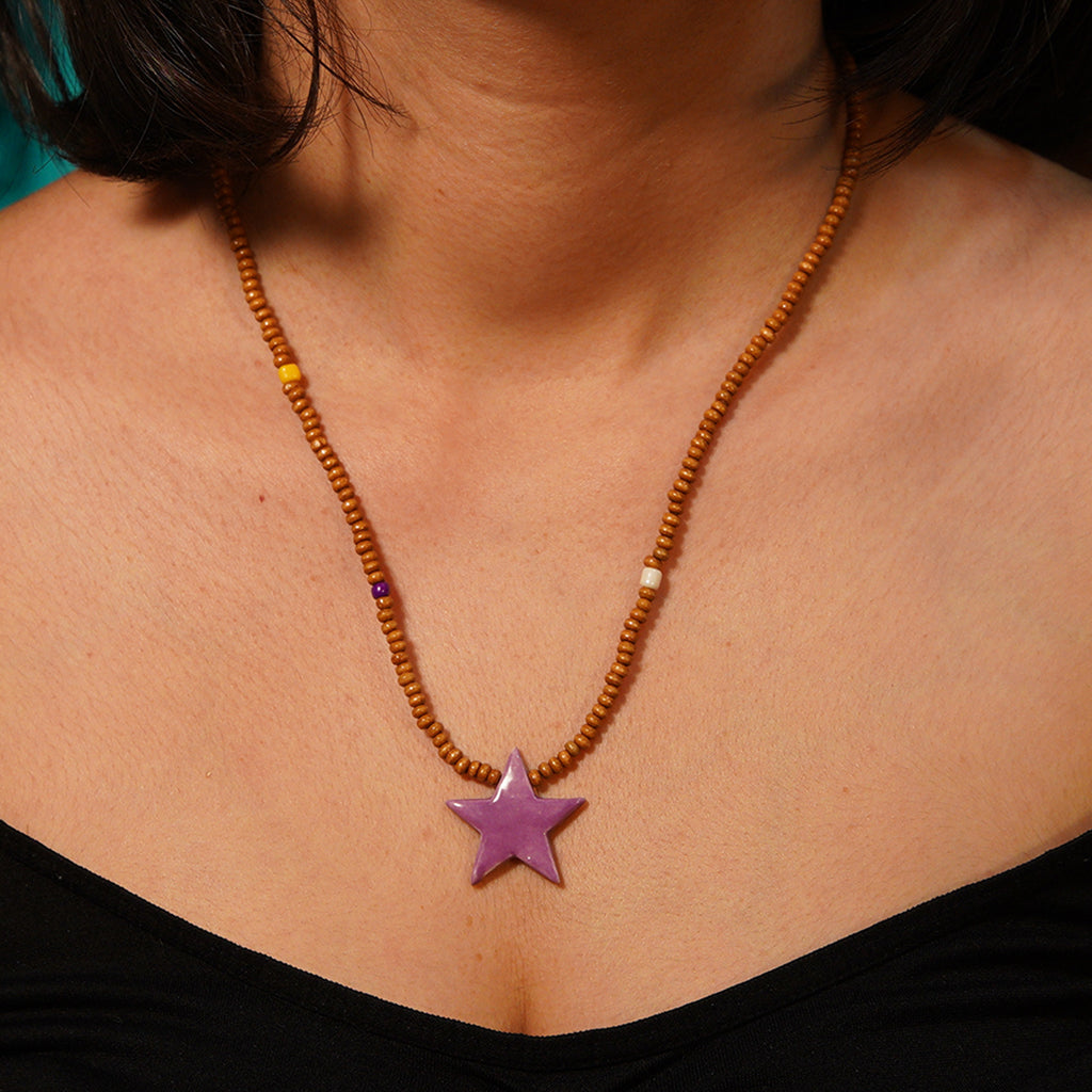 kolye | yıldız (lila)