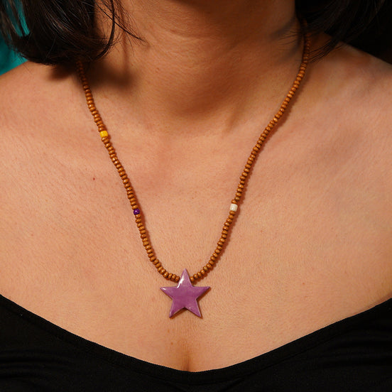kolye | yıldız (lila)