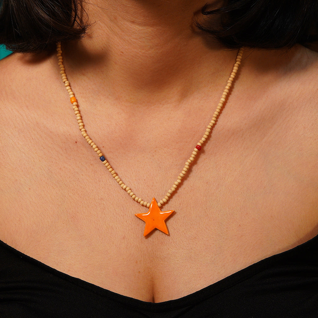 kolye | yıldız (turuncu)