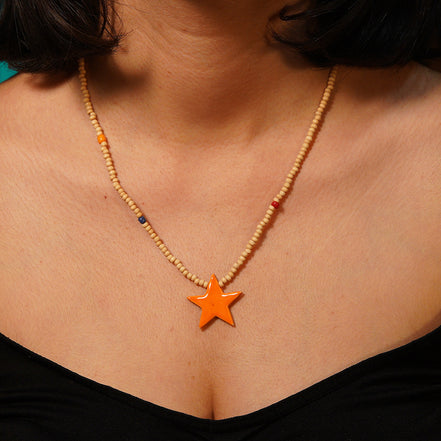 kolye | yıldız (turuncu)